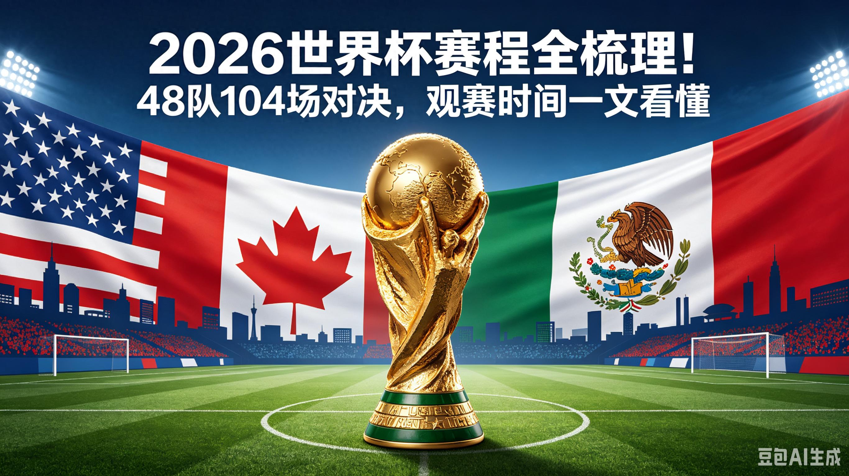 2026年世界杯现场直播攻略，48队赛程一图看